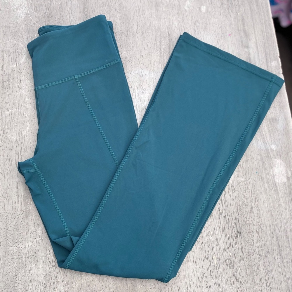 In Good State Teal Blue Flare Leg Yoga Pants High Waisted Small RN144098